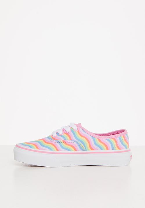 Vans - Uy authentic - (wavy rainbow) begonia pink/true white