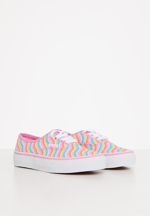 Vans - Uy authentic - (wavy rainbow) begonia pink/true white