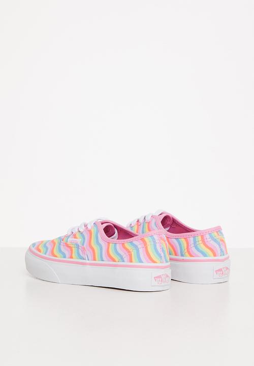 Vans - Uy authentic - (wavy rainbow) begonia pink/true white