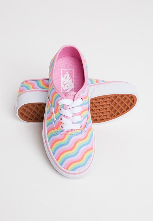 Vans - Uy authentic - (wavy rainbow) begonia pink/true white