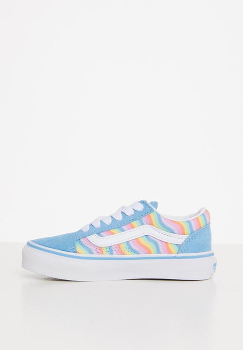 Vans - Uy old skool - (wavy rainbow) alaskan blue/true white