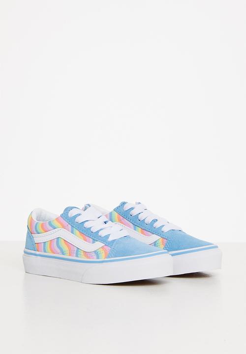 Vans - Uy old skool - (wavy rainbow) alaskan blue/true white