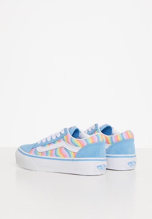 Vans - Uy old skool - (wavy rainbow) alaskan blue/true white