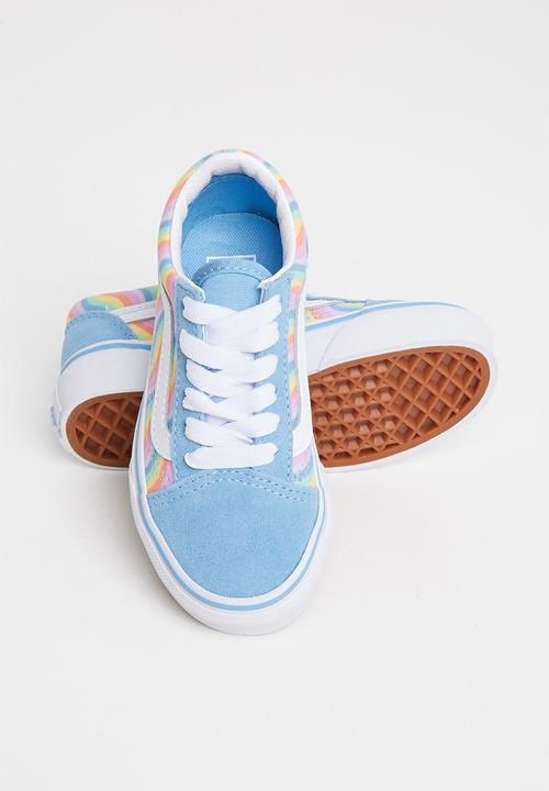 Vans - Uy old skool - (wavy rainbow) alaskan blue/true white