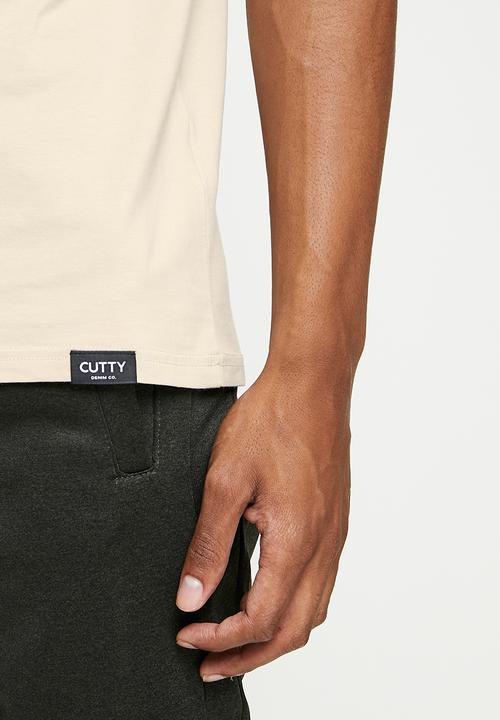 Cutty - Ebony fashion pocket  t-shirt - stone