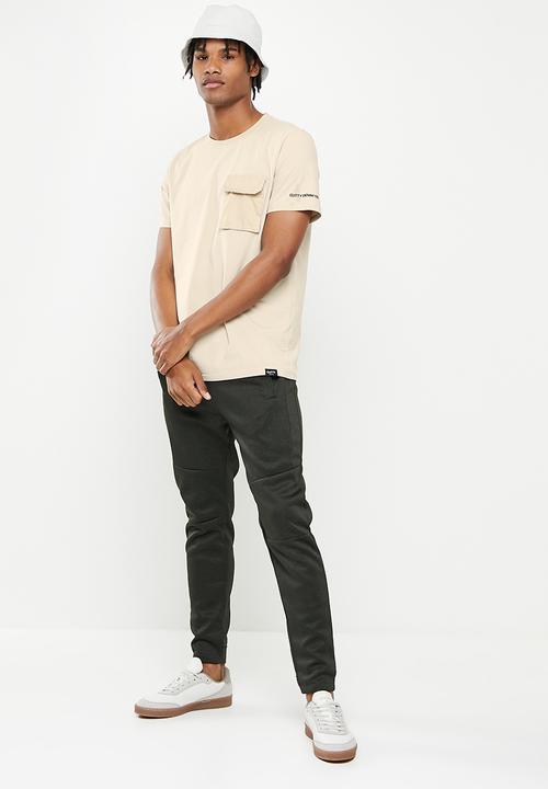 Cutty - Ebony fashion pocket  t-shirt - stone