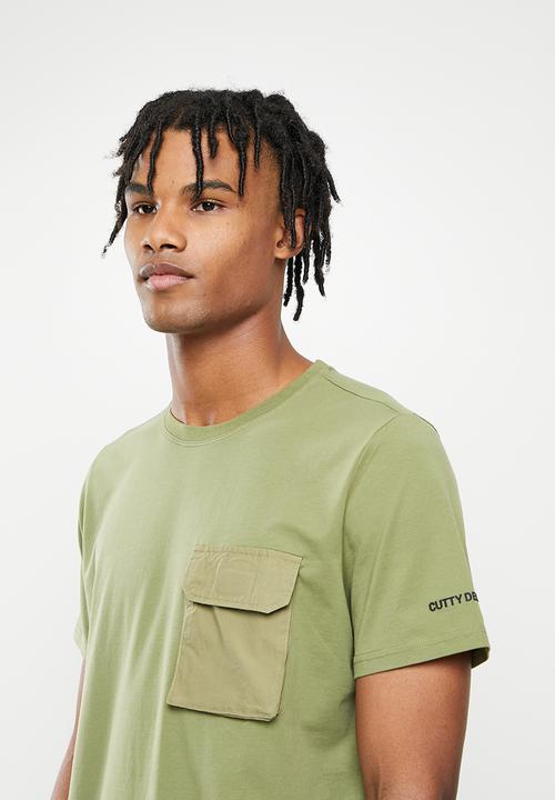 Cutty - Ebony fashion pocket t-shirt - fatigue