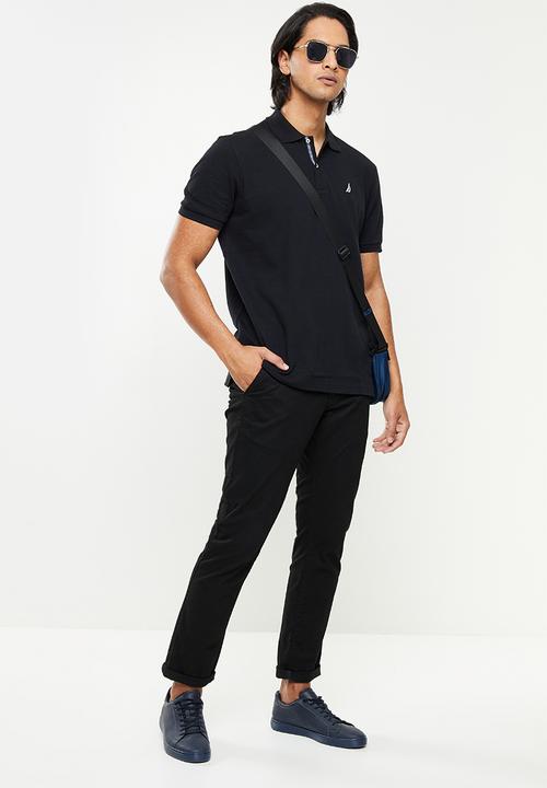 Nautica - Classic  short sleeve polo - black