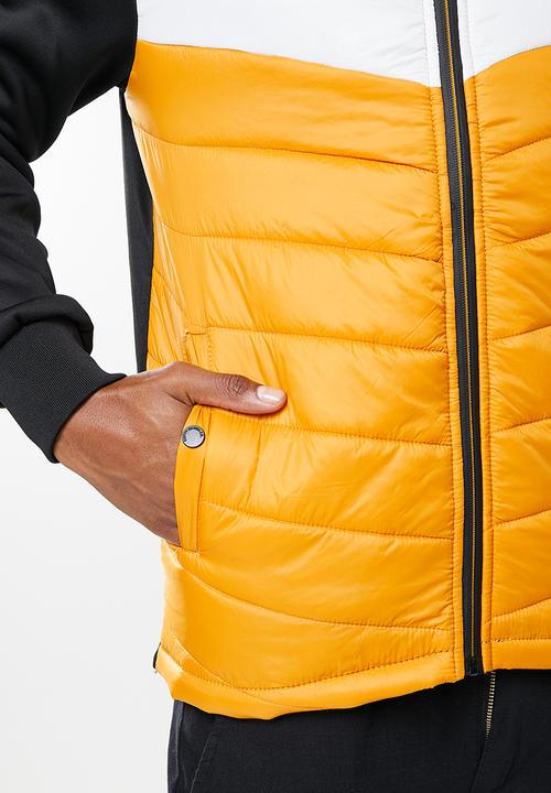 Cutty - Scott mixed media jacket - copper & black