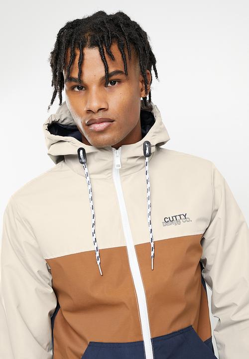 Cutty - Lunar lightweight  blocked jacket - taupe