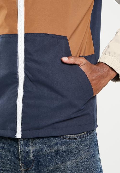 Cutty - Lunar lightweight  blocked jacket - taupe