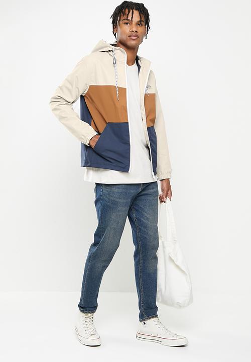 Cutty - Lunar lightweight  blocked jacket - taupe