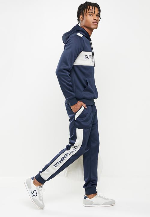 Cutty - Wayne side panel track pant - slate