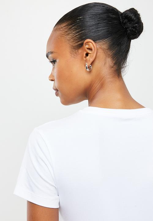 POLO - Wmn kelly short sleeve v-neck stretch t-shirt - white