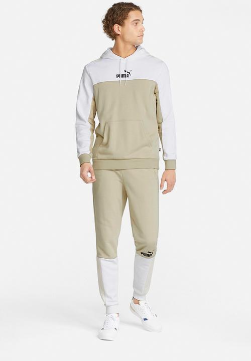 PUMA - Ess+ Block Hoodie Tracktop - Puma White
