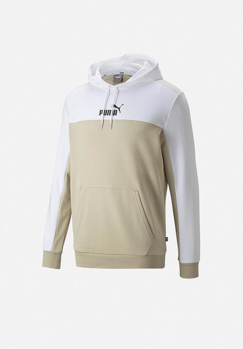 PUMA - Ess+ Block Hoodie Tracktop - Puma White