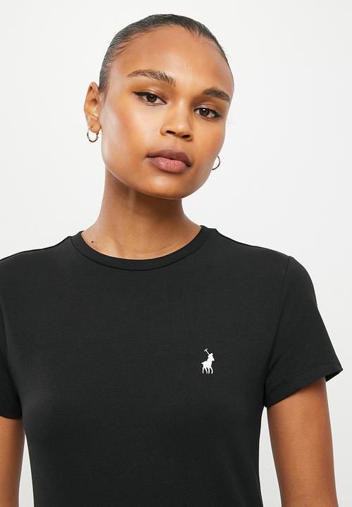 POLO - Wmn allie short sleeve sml pony stretch t-shirt - black