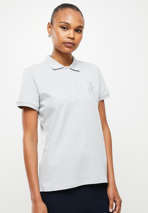 POLO - Wmn short sleeve nailhead golfer - grey
