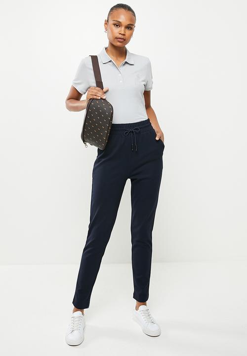 POLO - Wmn short sleeve nailhead golfer - grey
