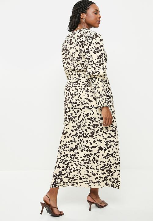 Glamorous - Plus dress - cream & brown 