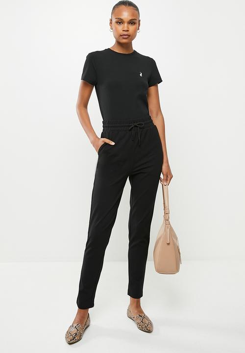 POLO - Wmn ponti pant - black