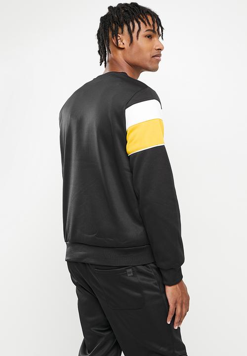 Cutty - Wright chest blocked luxe sweatshirt - black