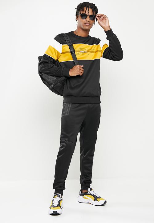 Cutty - Wright chest blocked luxe sweatshirt - black