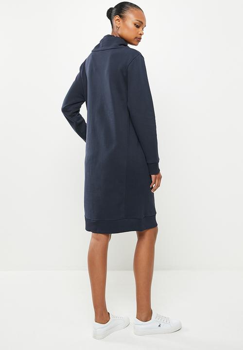 POLO - Wmn long sleeve sweater dress - navy