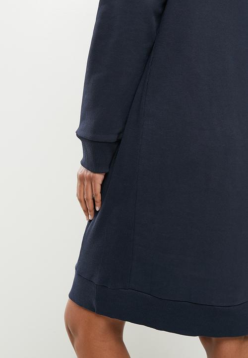 POLO - Wmn long sleeve sweater dress - navy