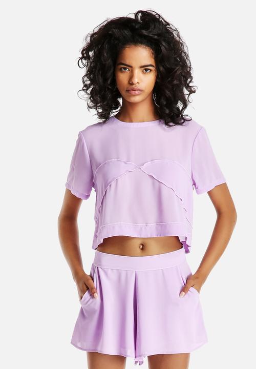 Neon Rose - Babyloc Panel Detailed Tee