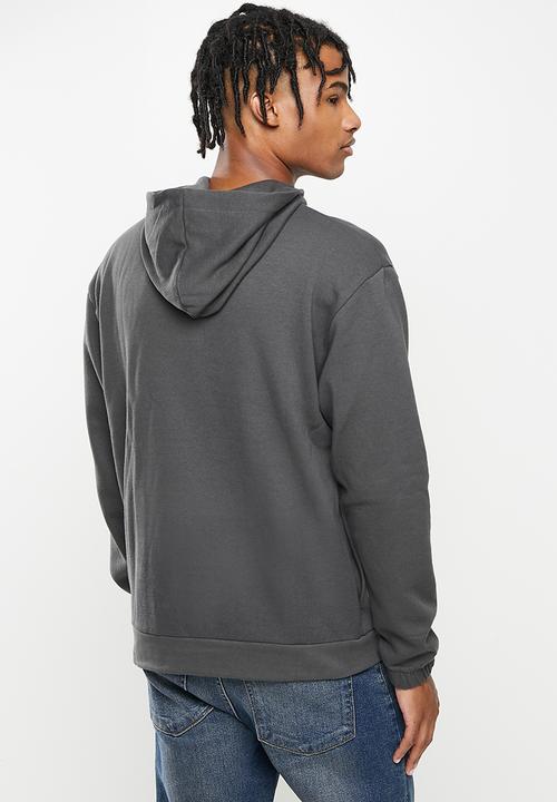 Cutty - Mens regular fit hooded sweater - charcoal