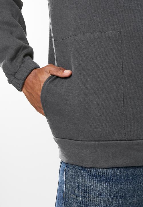 Cutty - Mens regular fit hooded sweater - charcoal