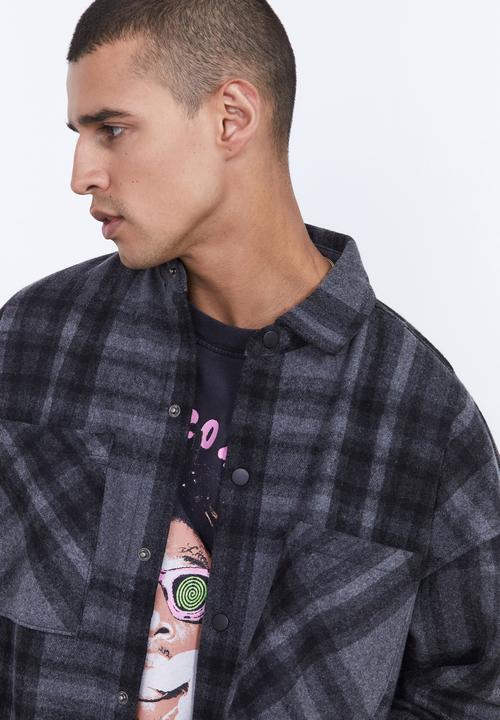 Factorie - Shacket - black & grey 