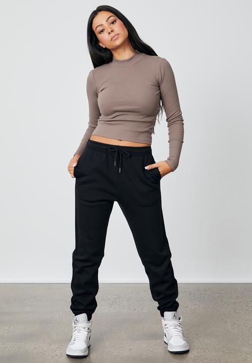 Factorie - Mock neck long sleeve - burnt iron