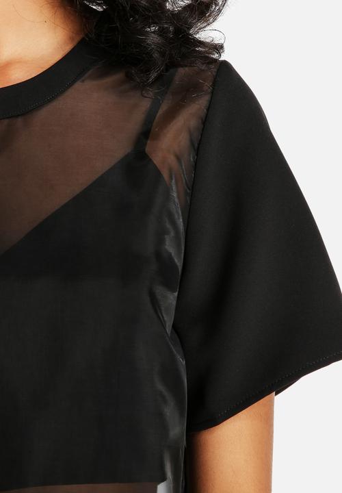 Neon Rose - Bralet Overlay Tee