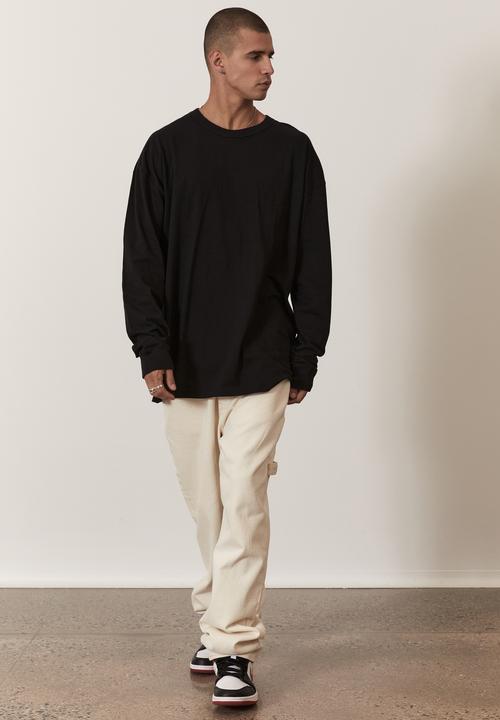 Factorie - Oversized long sleeve T-shirt - black