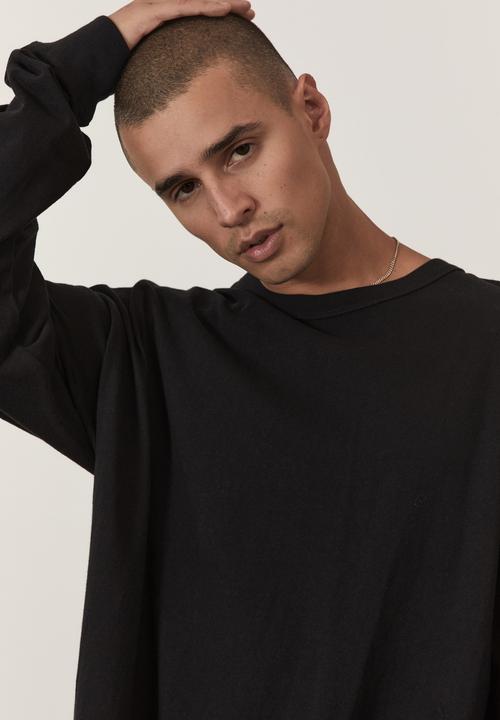 Factorie - Oversized long sleeve T-shirt - black