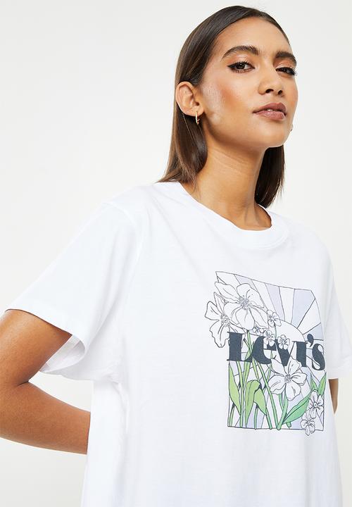 Levi’s® - Graphic varsity tee flower mv logo - white