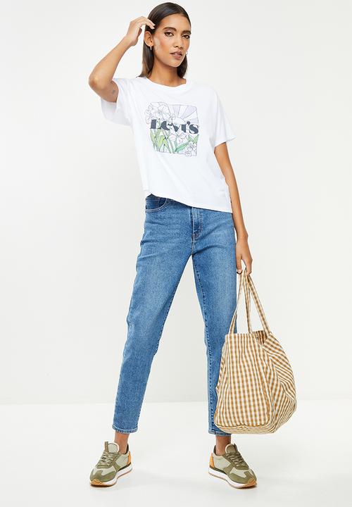 Levi’s® - Graphic varsity tee flower mv logo - white