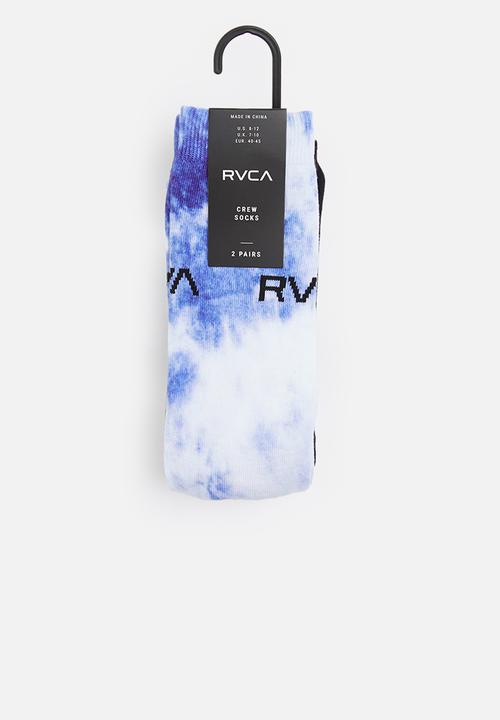 RVCA - 2 pack rvca tie dye fb hc crew - blue & black 