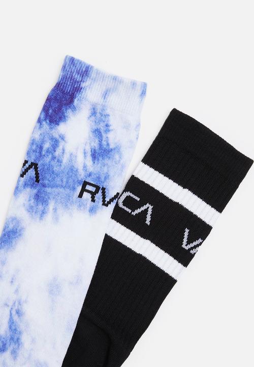 RVCA - 2 pack rvca tie dye fb hc crew - blue & black 