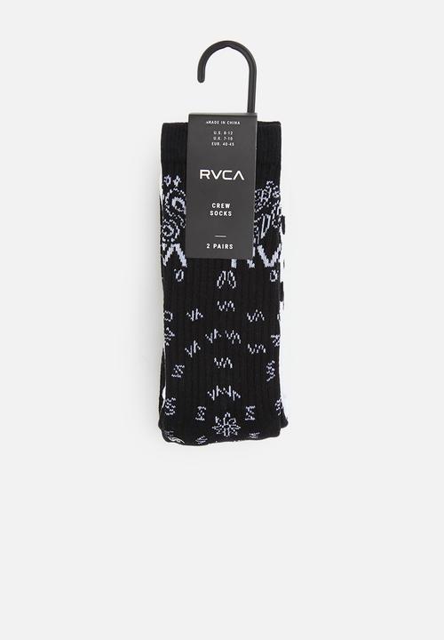 RVCA - 2 pack rvca bandana fb hc crew - black & white 
