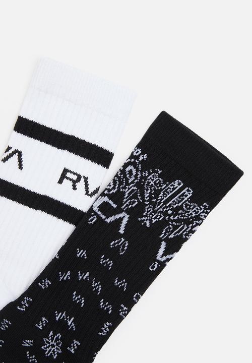 RVCA - 2 pack rvca bandana fb hc crew - black & white 