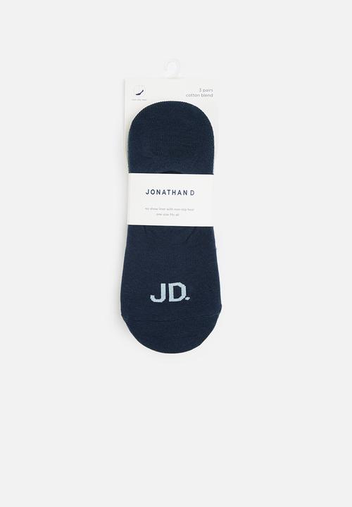 Jonathan D - Men's 3 pack branded secret sox - multi 