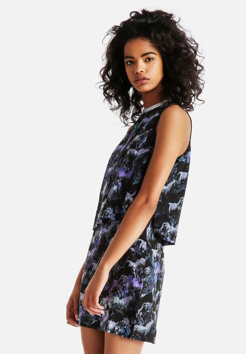 Neon Rose - Unicorn Print Top