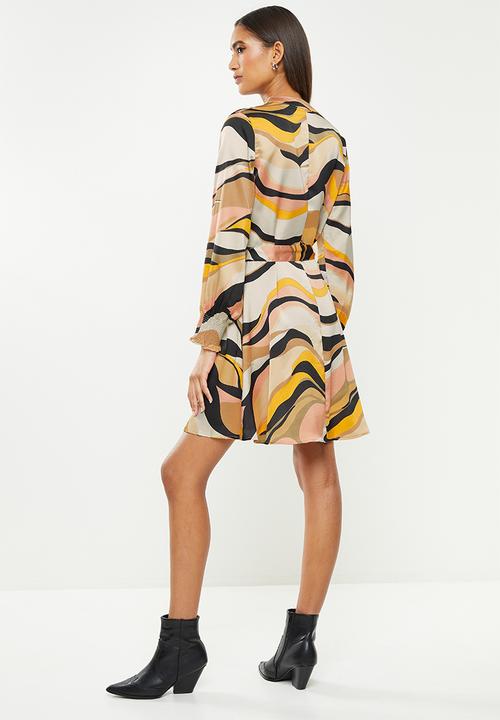 Stella Morgan - Printed shirt dress - multi beige