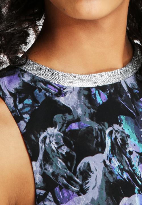 Neon Rose - Unicorn Print Top