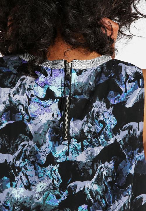 Neon Rose - Unicorn Print Top