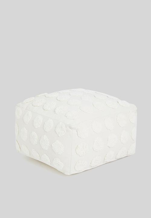 Sixth Floor - Tufted dotty ottoman - natural