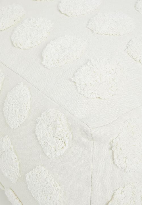 Sixth Floor - Tufted dotty ottoman - natural